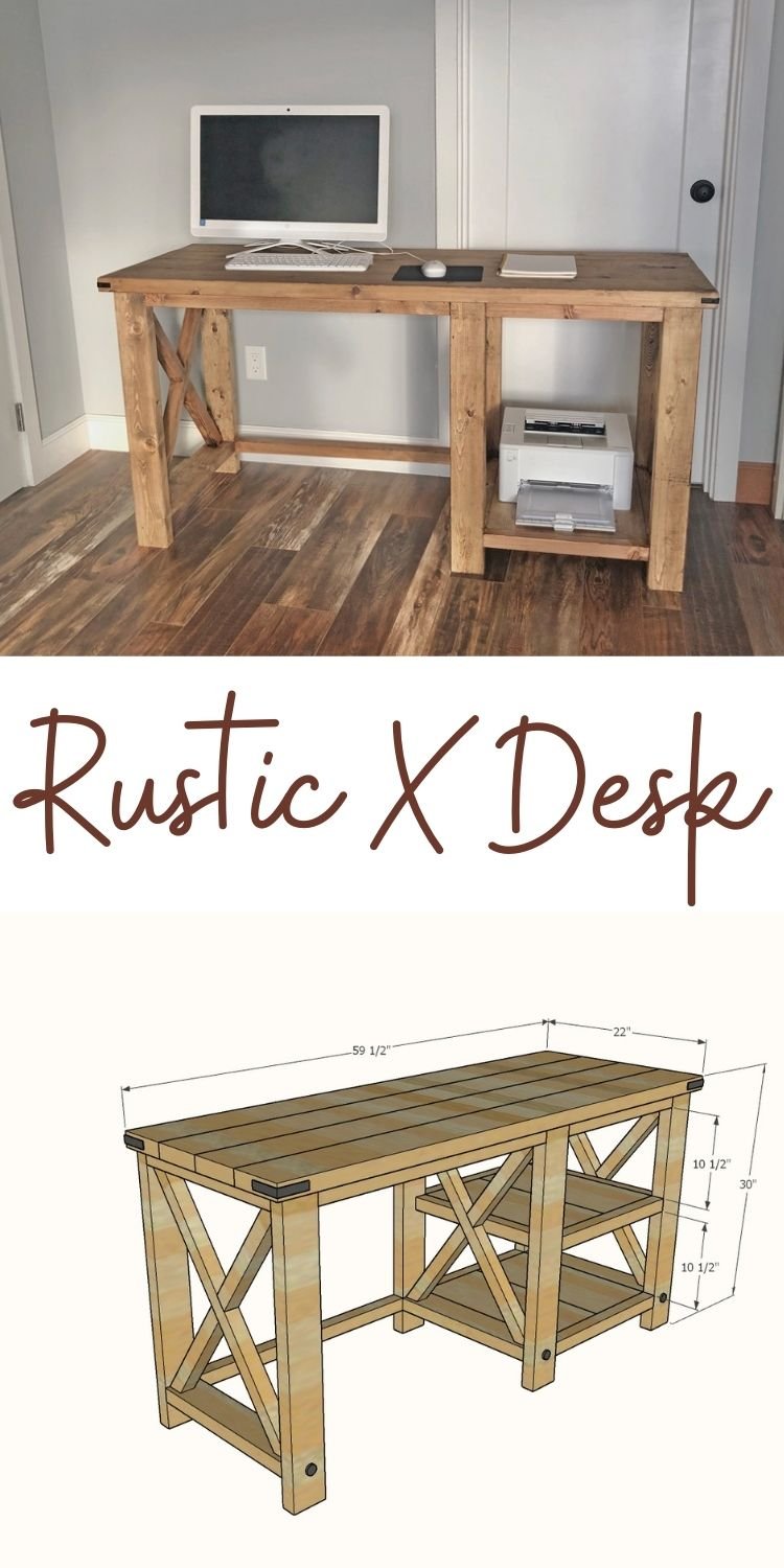 Rustic X Desk 
