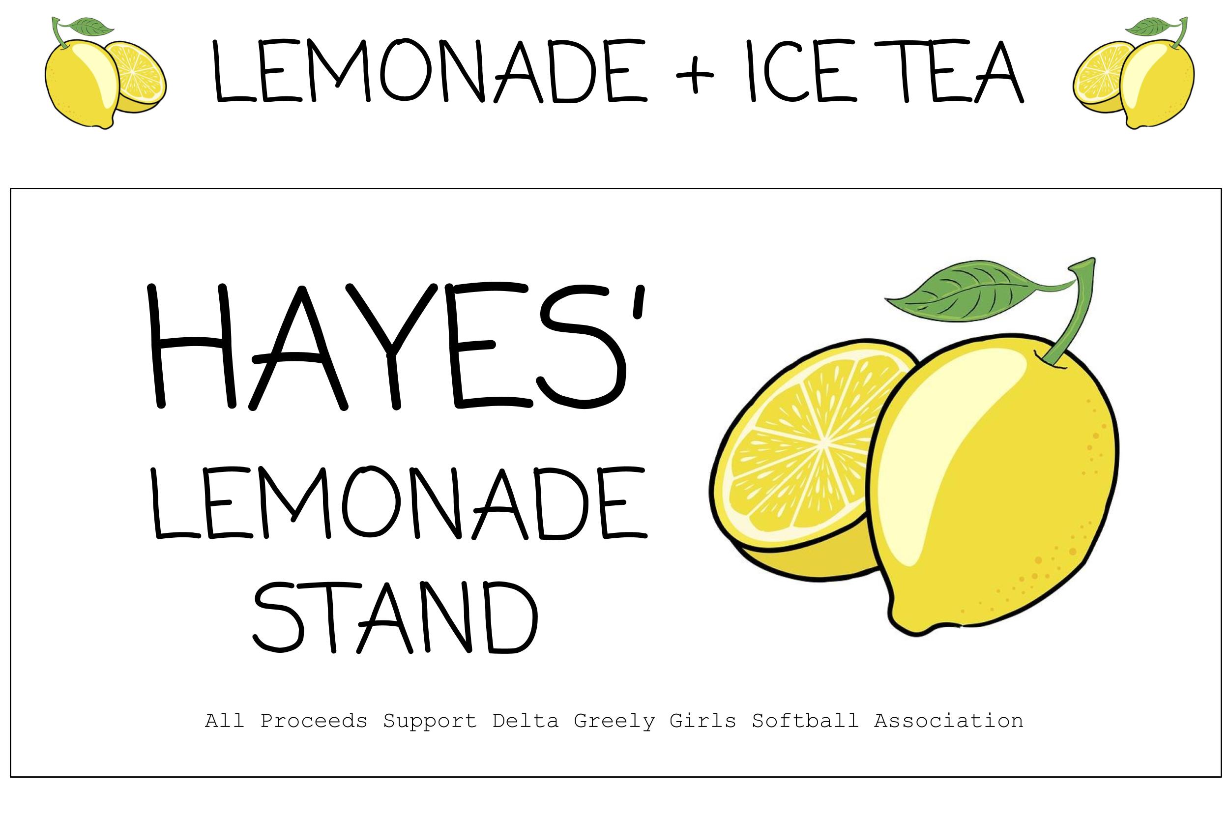 lemonade stand free printable