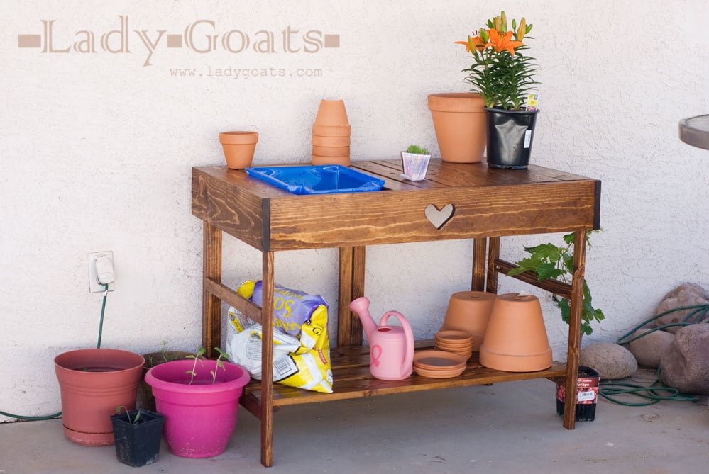 collapsible folding potting bench
