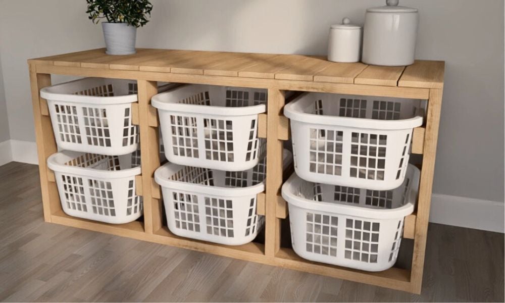 laundry basket frame organizer