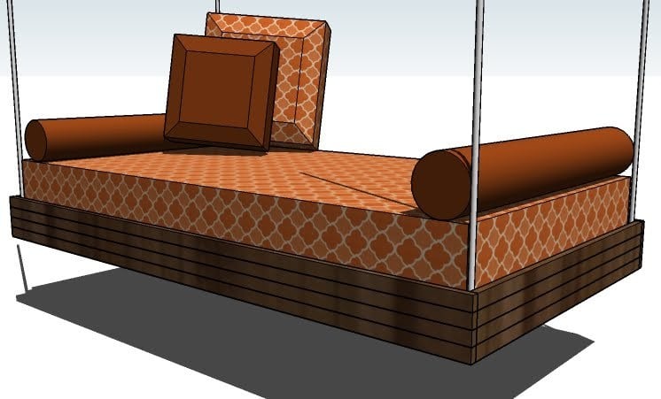 hanging porch swing bed plans