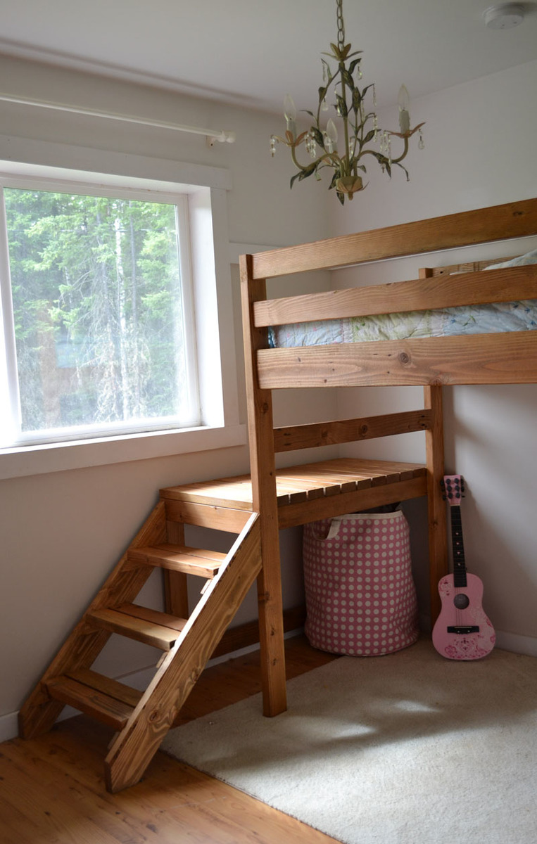 Ana White Loft Bed with Stairs