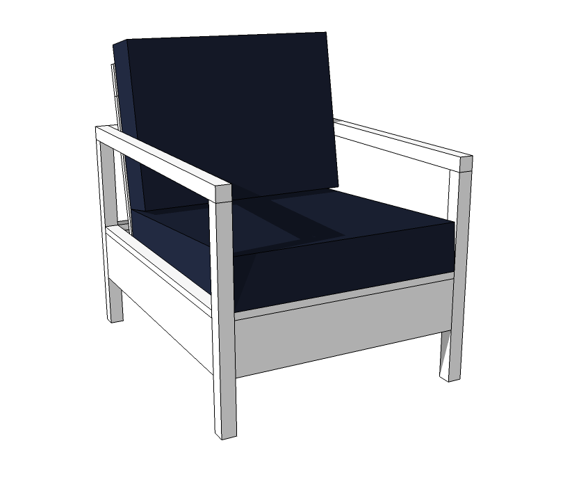 Simple White Outdoor Chair