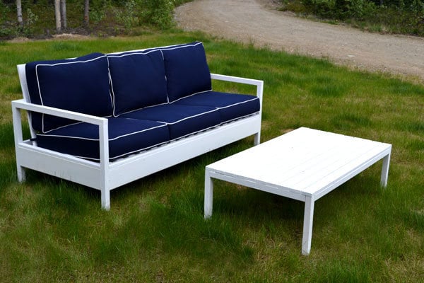 White Outdoor Coffee Table