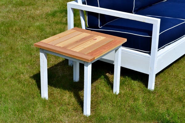 Ana White | Build a Simple White Outdoor End Table | Free and Easy DIY 