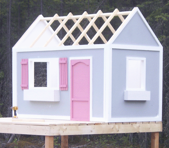 build your own playhouse how to add a roof