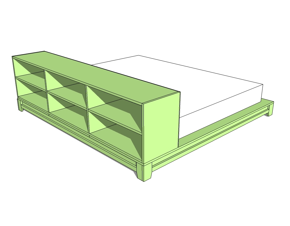 DIY Platform Bed with Storage