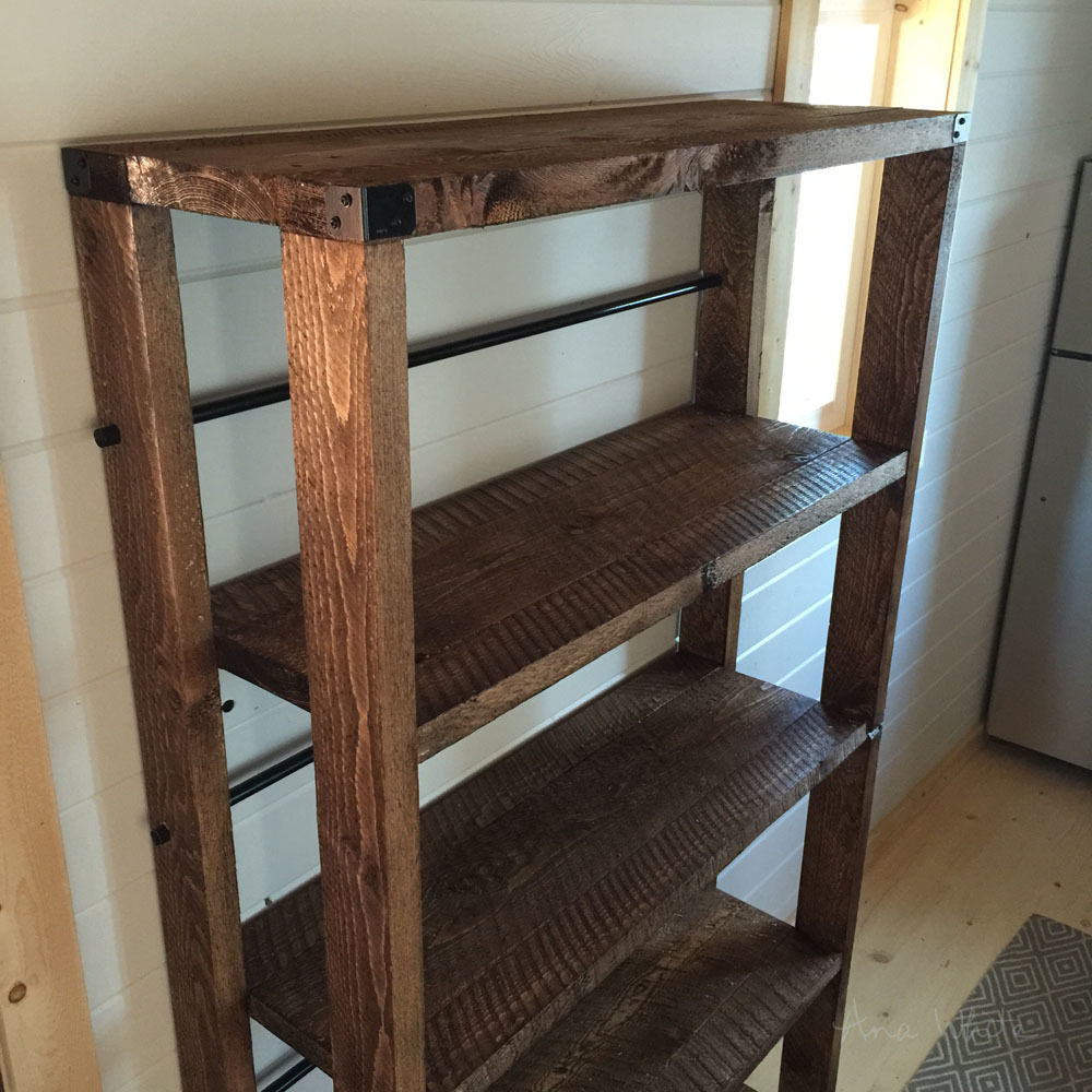 Reclaimed Wood Rolling Shelf Ana White, Barn Wood Shelves Diy