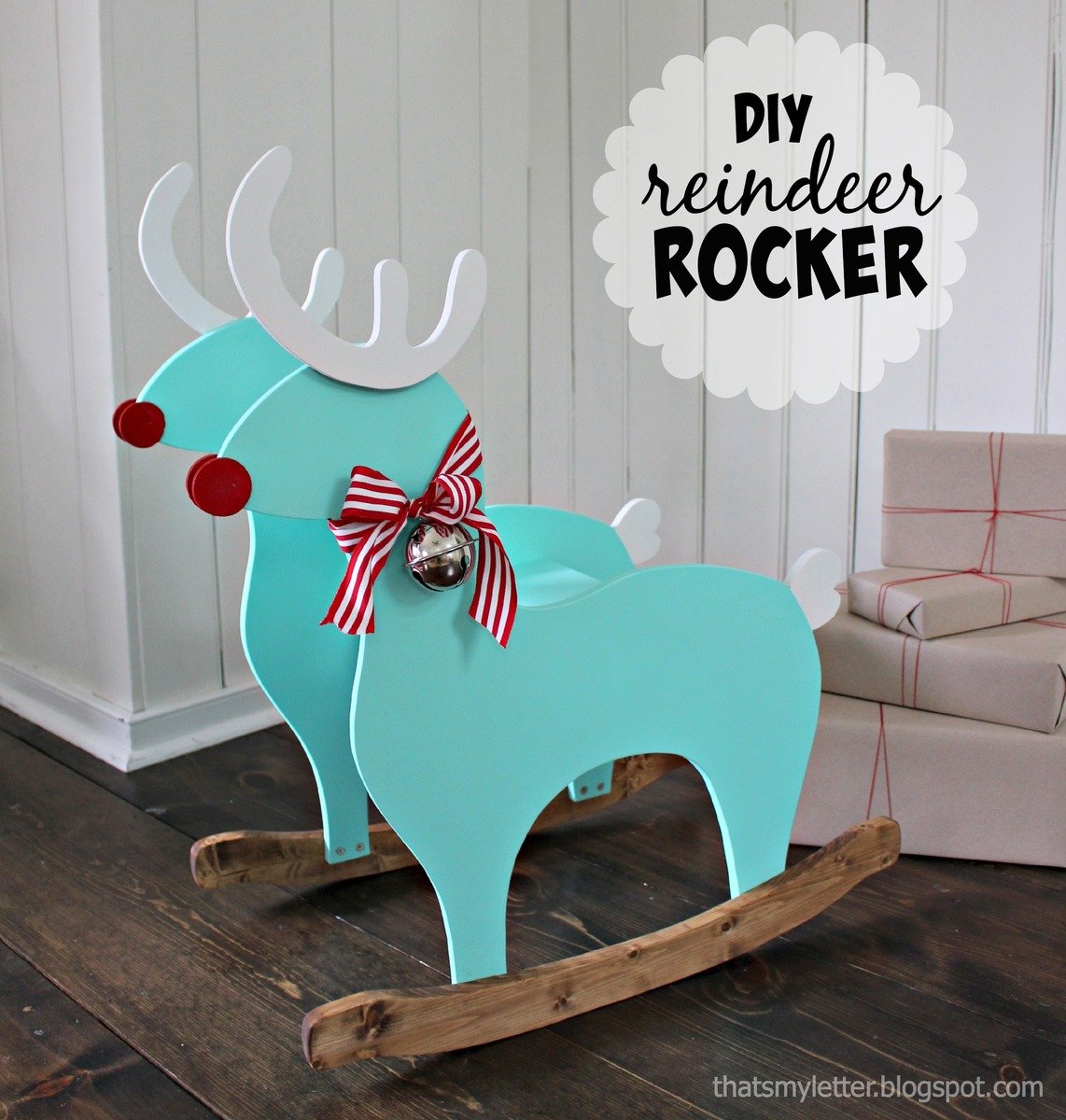 wood reindeer rocker