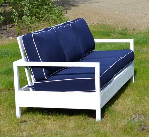 Simple White Outdoor Sofa