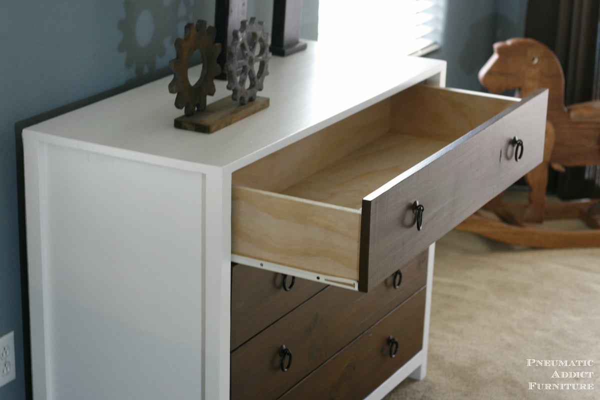 DIY White Wood Dresser with Drawers