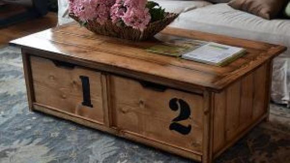 coffee table with huge storage drawer