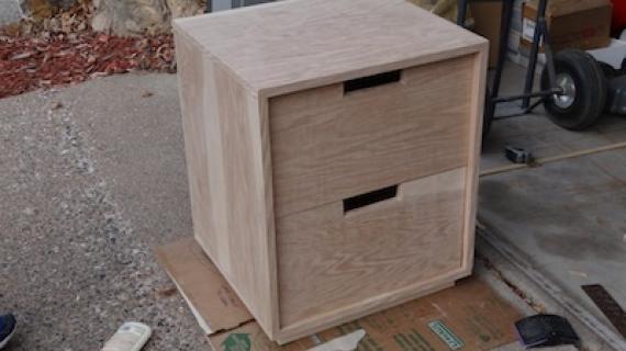 plywood bedside table plans