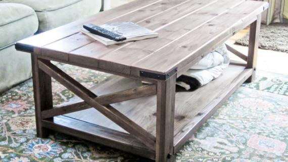 rustic x coffee table plans
