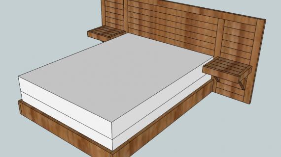 2x4 simple modern bed