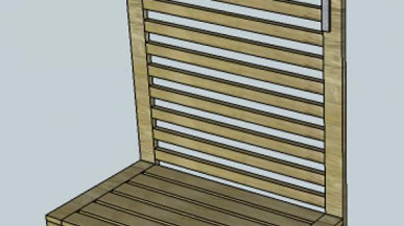 Bench for Outdoor Wall Panel System