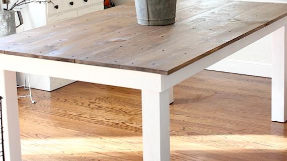 easy to build rustic wood table