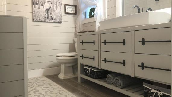 Rustic Farmhouse Double Bath Vanity With Angelarosediyhome Ana White 1238