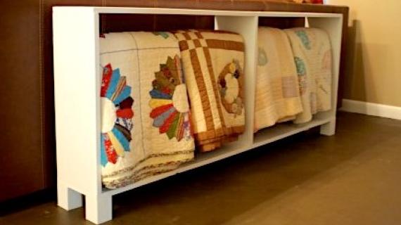 console table quilt rack