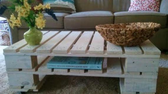 white pallet coffee table