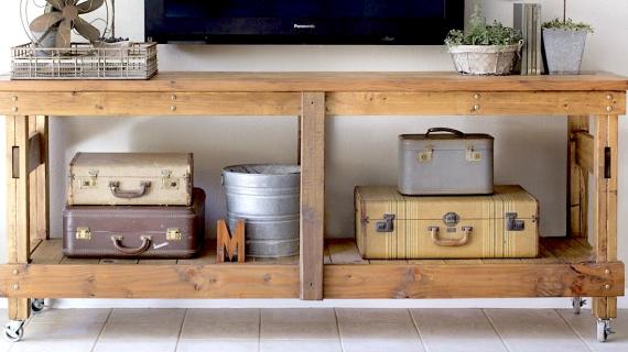 diy console table open style easy to build