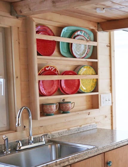 DIY Plate Rack: Plate Rack Kitchen Shelf 