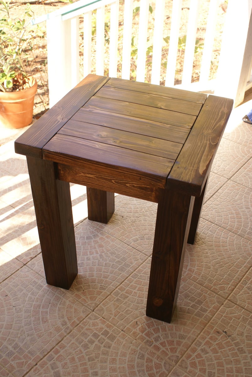  great and sturdy table. The wood is absolutely beautiful stained too
