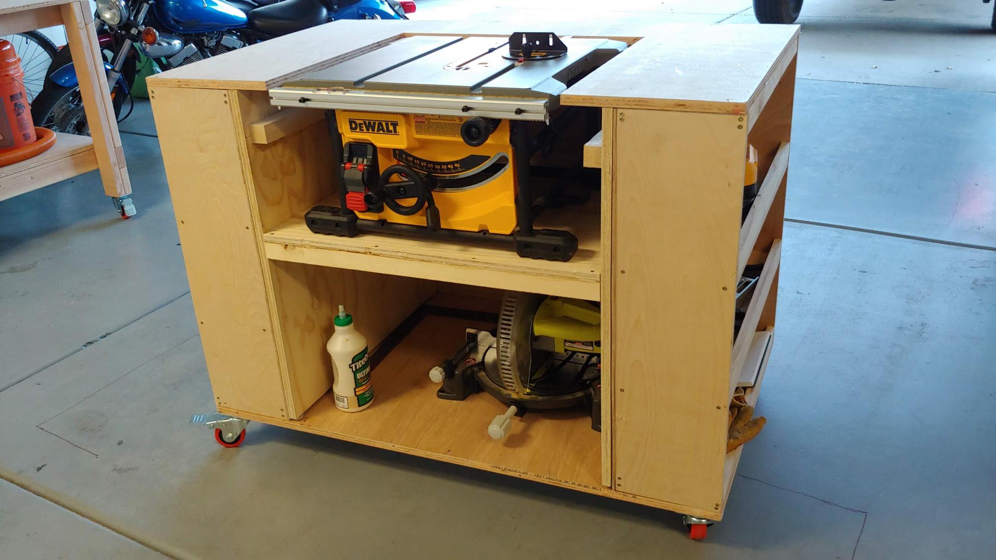 Mobile Tablesaw Base Woodworking Plan