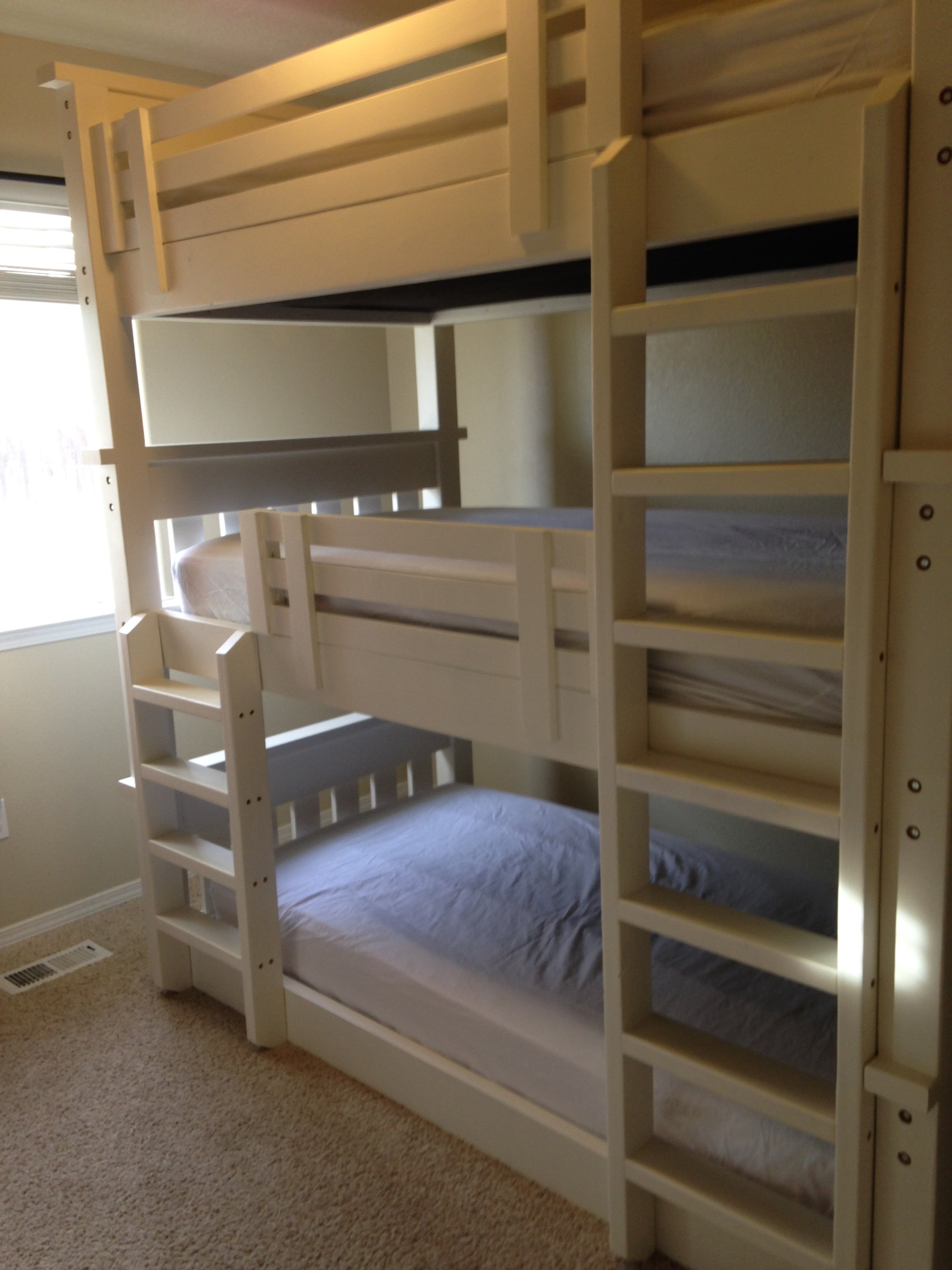 Simple Bunk Bed Triple Ana White, Three Bunk Bed Plans