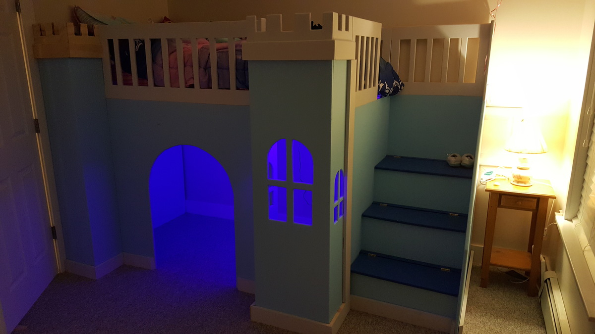 Castle Loft Bed Frozen Themed Ana White, Elsa And Anna Bunk Beds