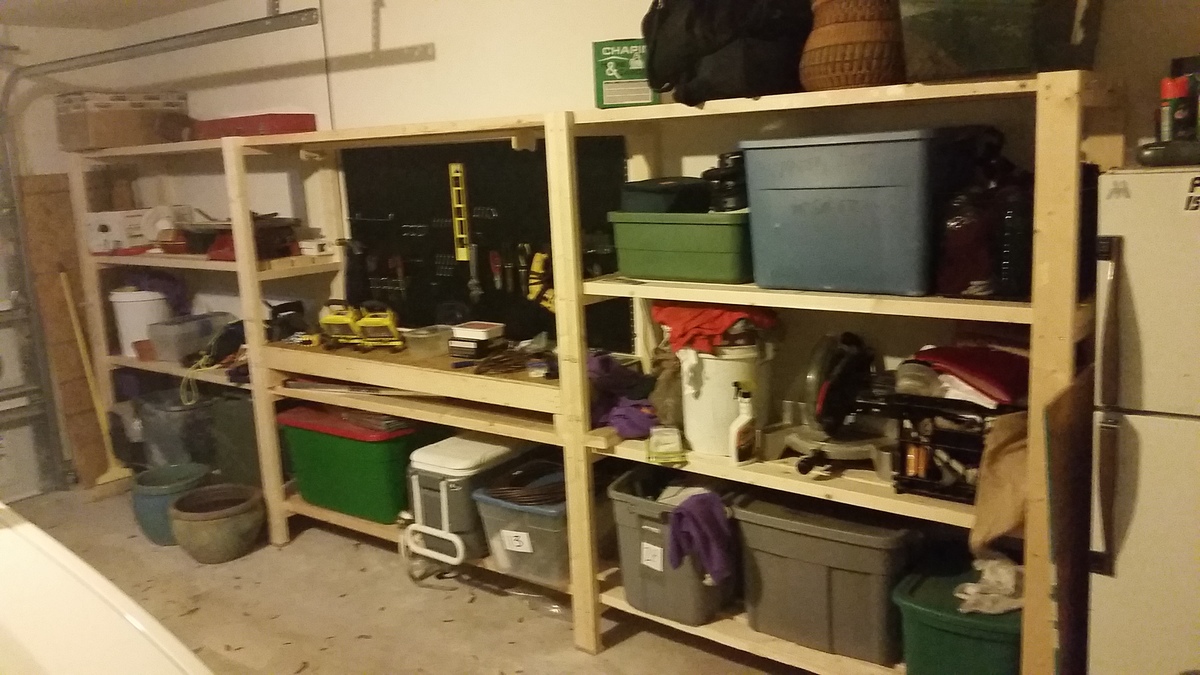 Modified Garage Shelf (w/ Workbench) | Ana White