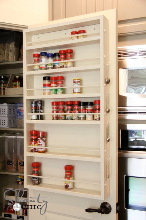 Pantry Cabinet Door Shelf Storage Wall Mount Organizer Kitch AMT Spice Rack 