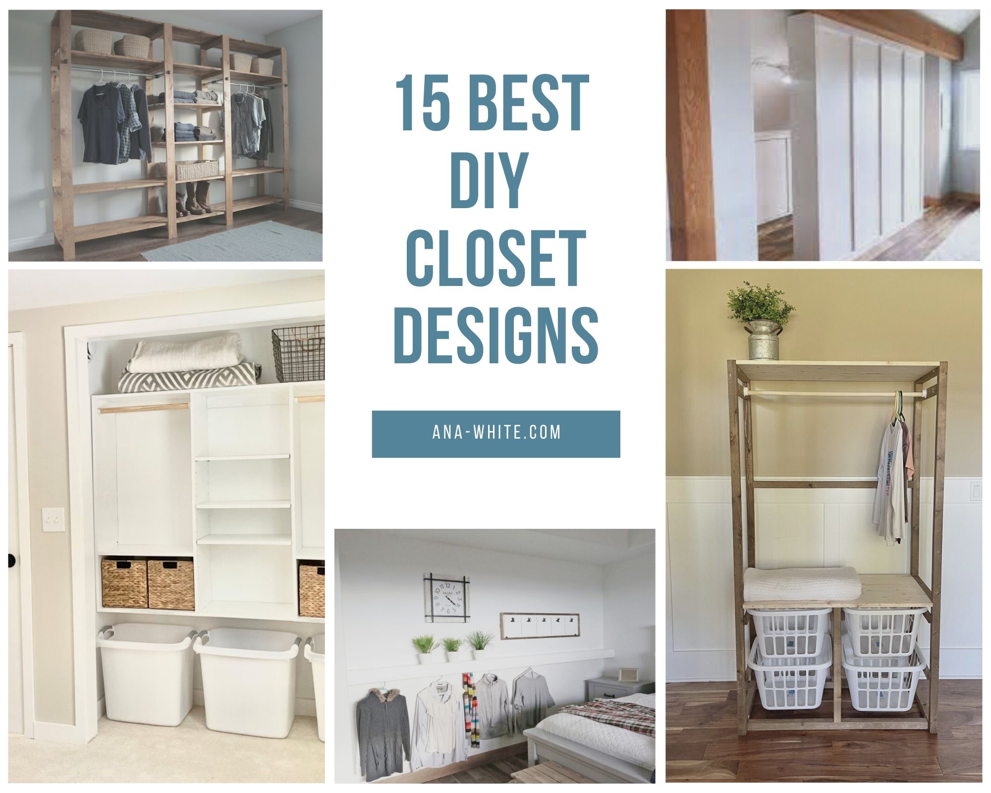 15 BEST DIY Closet Designs | Ana White