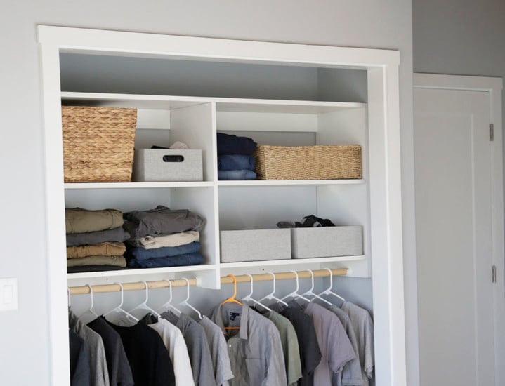 horizontal closet organizer