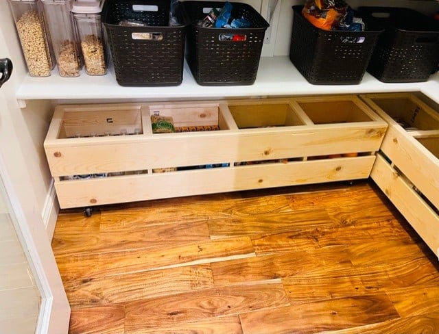 rolling pantry storage rolling crate pantry bins storage on casters