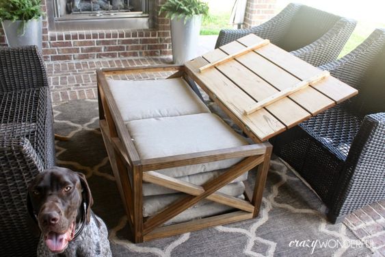 outdoor storage coffee table