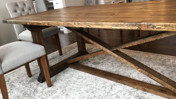 rustic x dining table