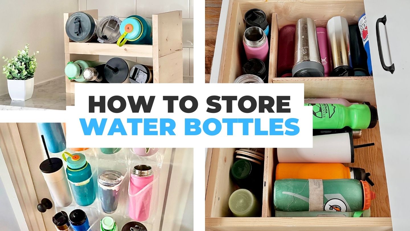 DIY Water Bottle Storage Rack
