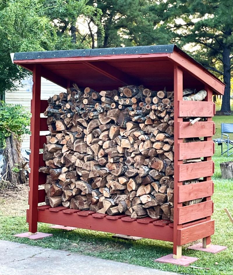 easy diy firewood shed