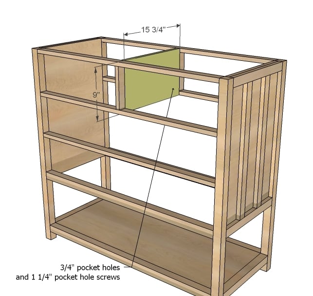 Small Dresser with Open Bottom Shelf - Cabin Collection | Ana White