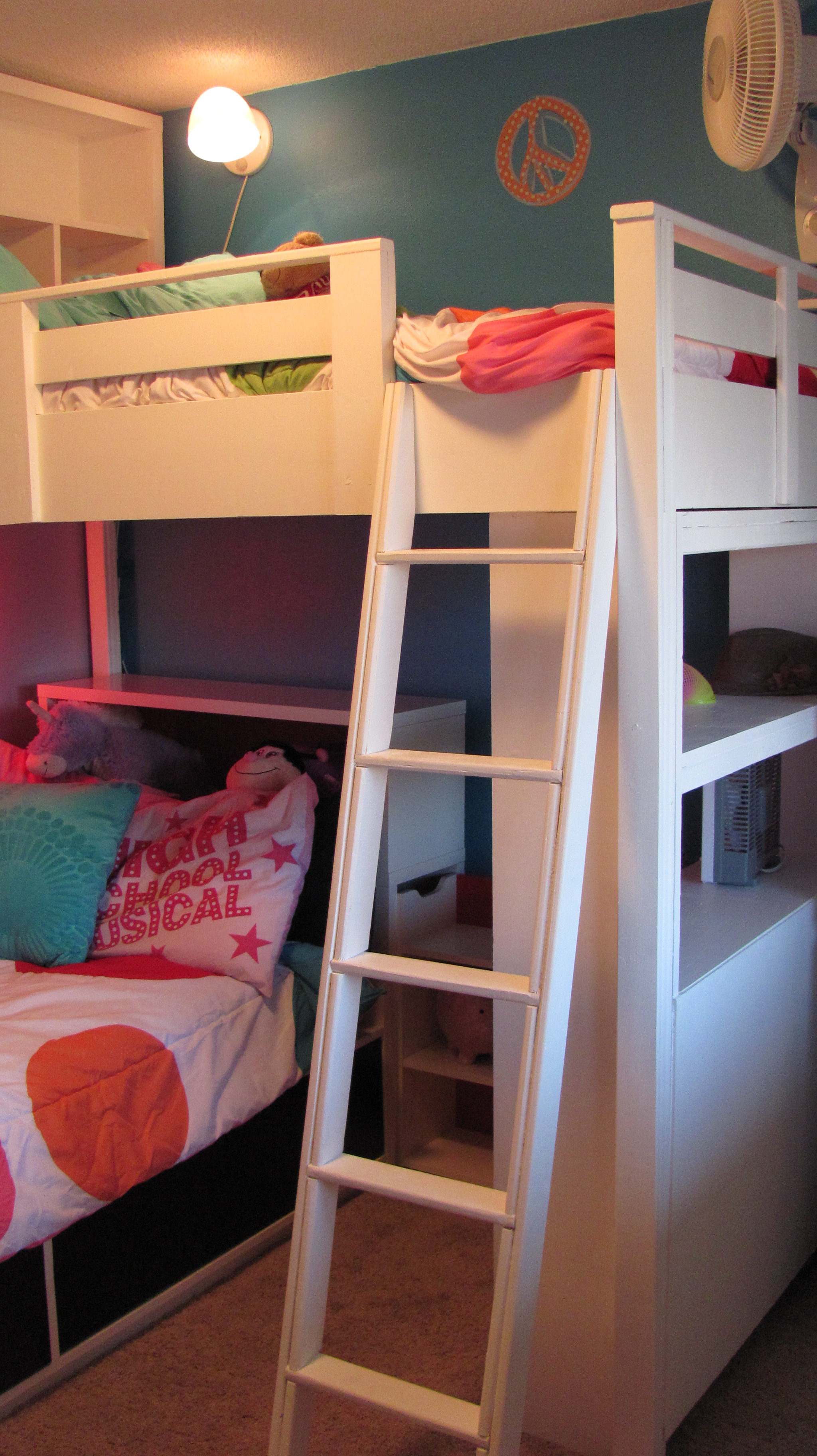 Loft Bed W Bookcase And Headboard Ana White