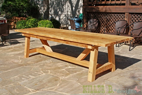 10 Foot Long Provence Table With 4x4 S, 10 Foot Farmhouse Table