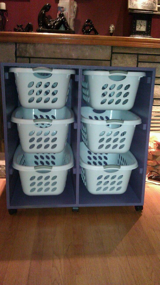diy laundry basket storage