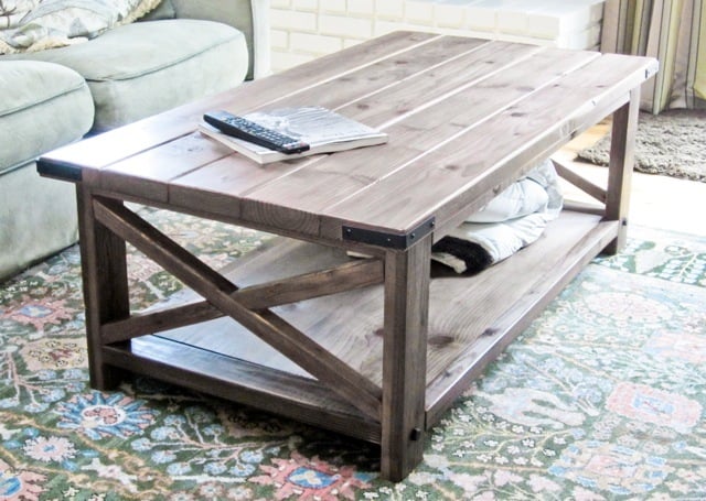 Rustic X Coffee Table Ana White, How To Build A Barnwood Coffee Table