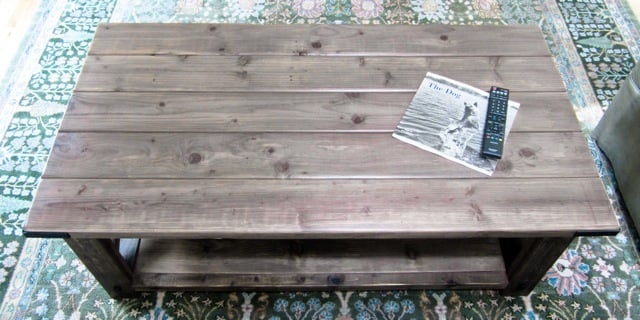 rustic x coffee table plans