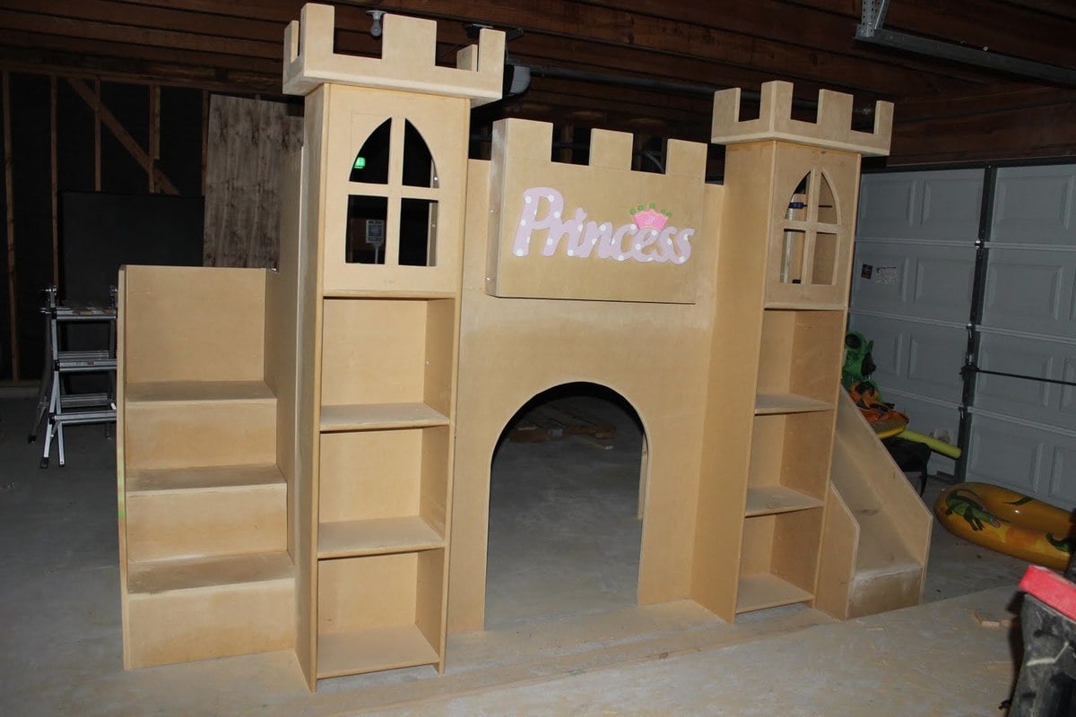 Castle Loft Bed With Stairs And Slide, How To Build A Slide For Loft Bed
