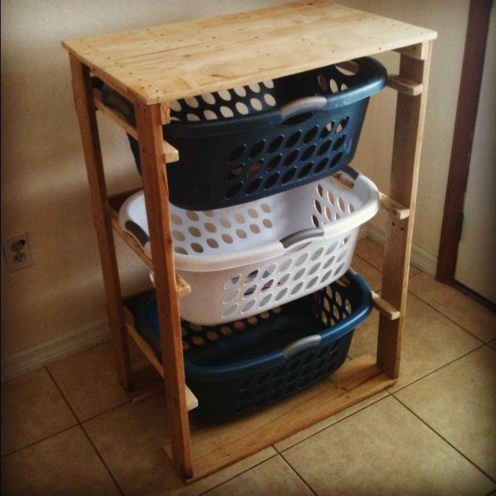 Pallet Laundry Basket Dresser By Pallirondack Ana White - Diy Laundry Basket Storage