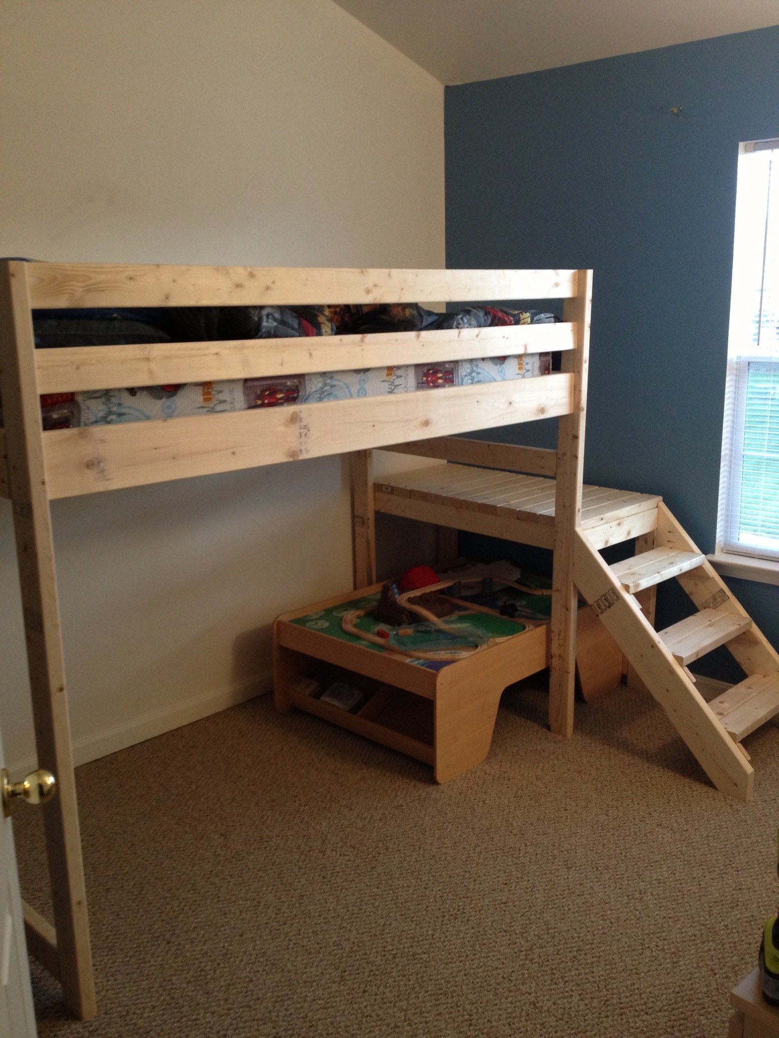 Loft bed with stair | Ana White