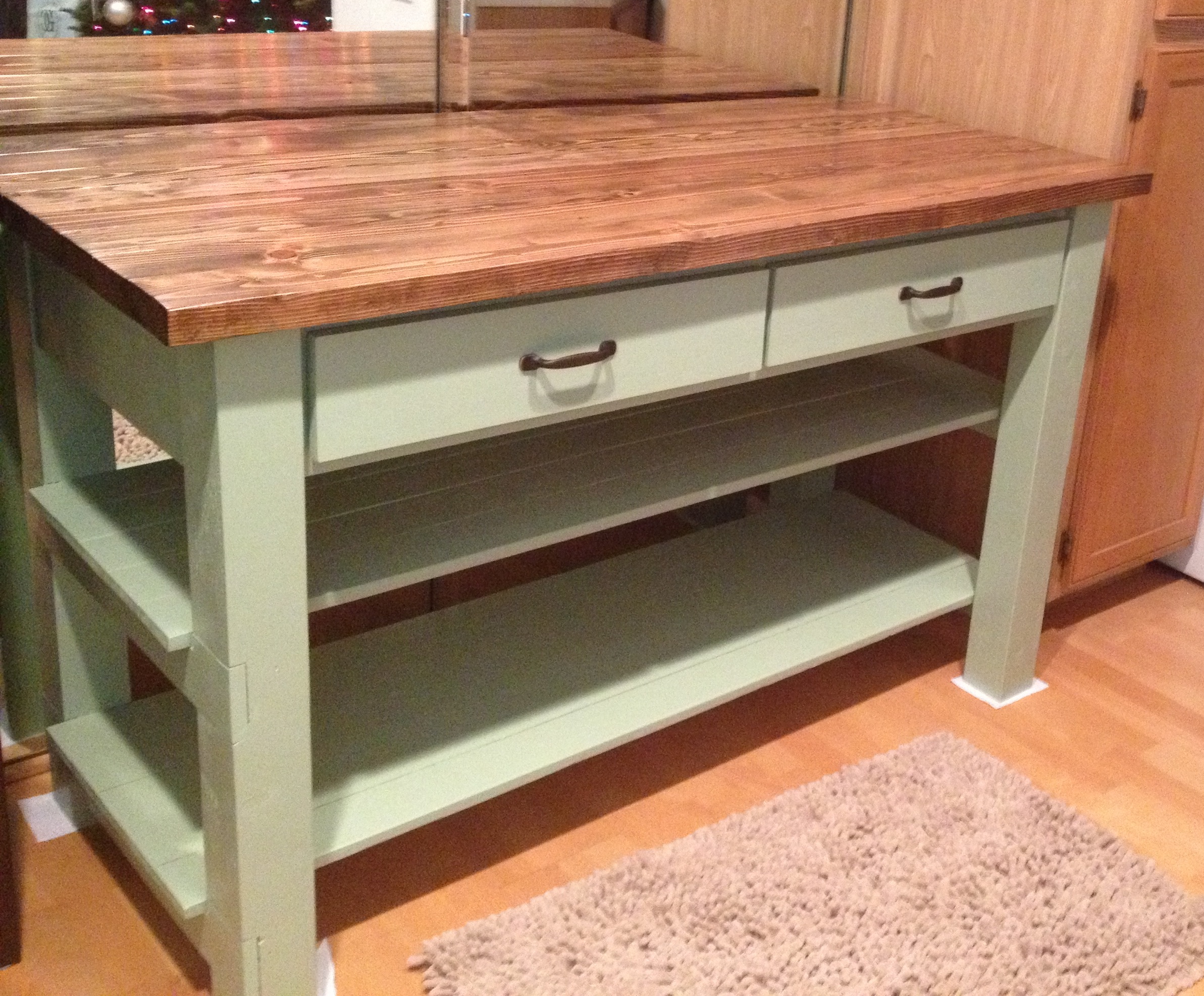 used kitchen island table