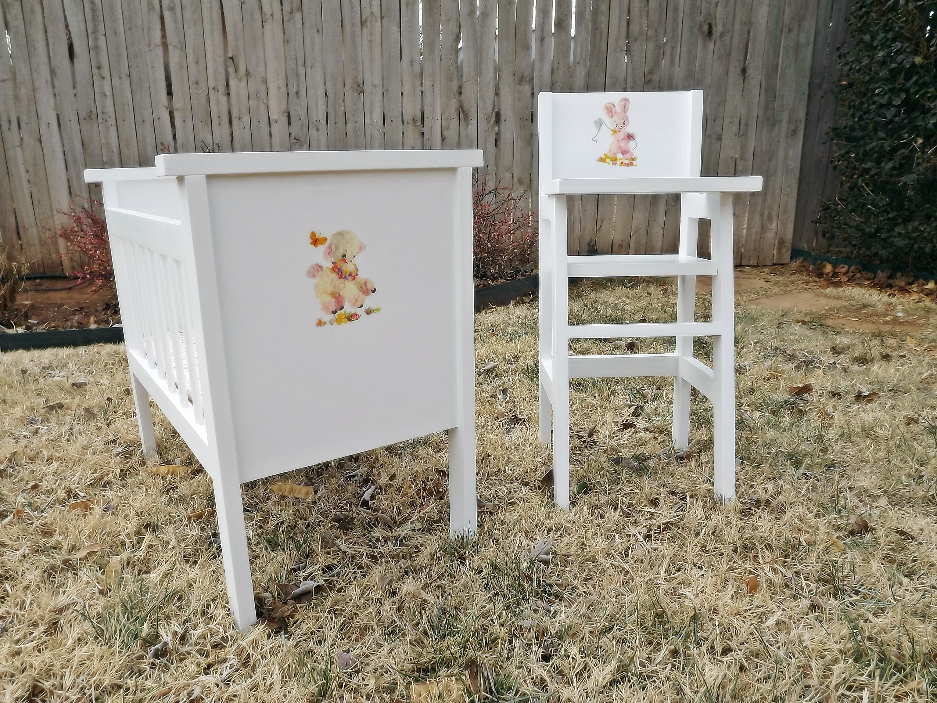 Fancy Baby Doll Crib And High Chair Ana White